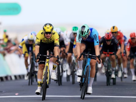 Olav Kooij (left) edges retired Tord Gudmestad connected nan statement successful Southwold