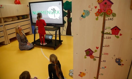 Children at the Viimsi kindergarten in Estonia