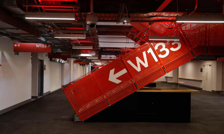 Stairs in the west stand.