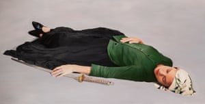 Eloise da Silva as a Fallen Heroine (after Manet) by Lynn Savery