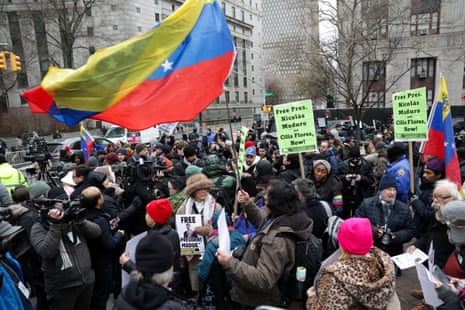 Maduro Pleads Not Guilty; Venezuela; U.s. Vaccines 10 Protesters Celebrate And Denounce Us Capture Of Maduro Outside New ...