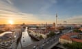 The centre of Berlin at sunset