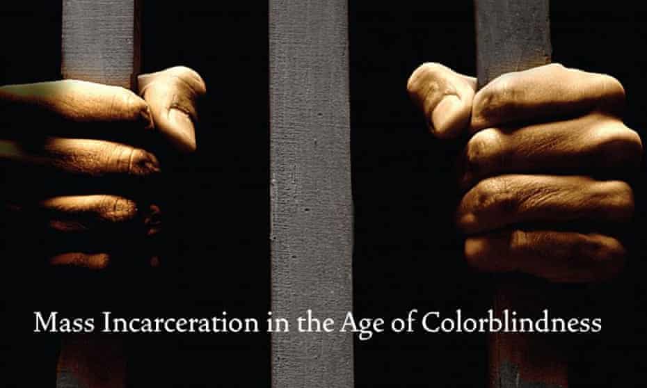 A detail from the cover of The New Jim Crow by Michelle Alexander