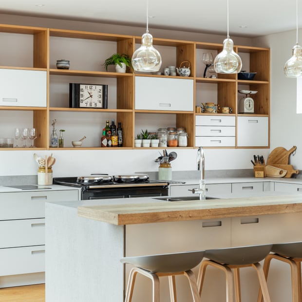 The new open kitchen and dining room