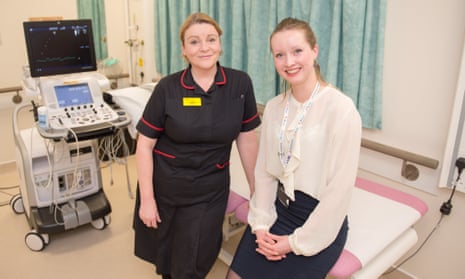 Lindsay van Dijk, right, with Carolyn Morrice, chief nurse at Buckinghamshire Healthcare NHS Trust.