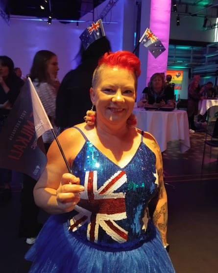 Hayley Bessell is one of them. The self described Eurovision superfan from Brisbane is at her third Eurovision, having arrived at a special Eurovision event hosted in the Australian embassy in Copenhagen with two mini Aussie flags popping out from her bright red thick mohawk.