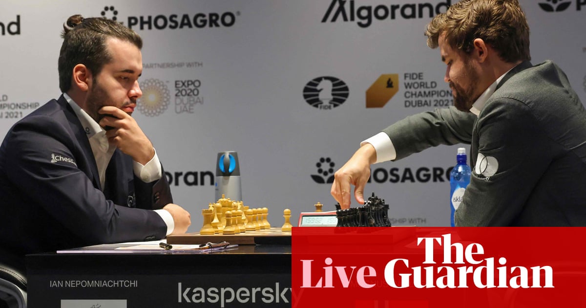 Magnus Carlsen contra Ian Nepomniachtchi: Juego de campeonato mundial de ajedrez 6 - En Vivo!