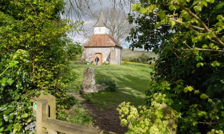 Gereja mungil Gembala Baik, Lullington, South Downs, East Sussex