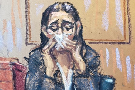 woman blows nose in sketch