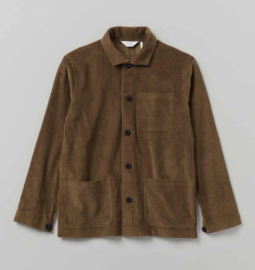 Corduroy point-collar jacket