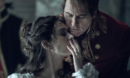 Joaquin Phoenix in the title role with Vanessa Kirby who plays his empress Joséphine in Napoleon (2023).