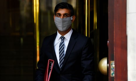 UK chancellor of the exchequer Rishi Sunak leaving the TV studio on Tuesday.
