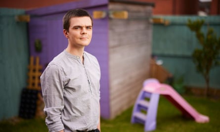 Conor Thackray in his garden