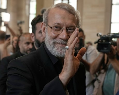 Ali Larijani waving