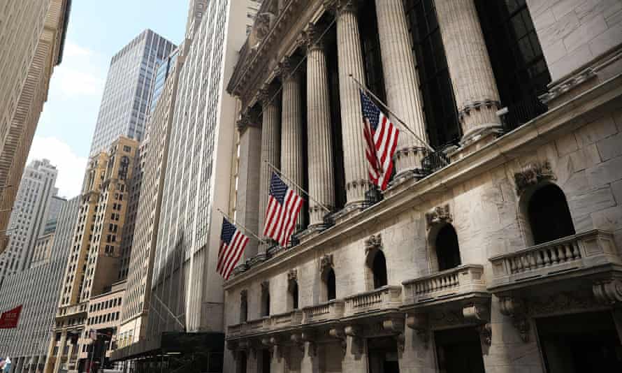 The New York Stock Exchange in Lower Manhattan.