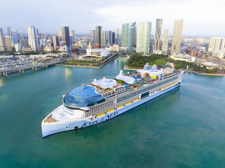 The Icon of the Seas arrives in Miami before its maiden voyage on 27 January