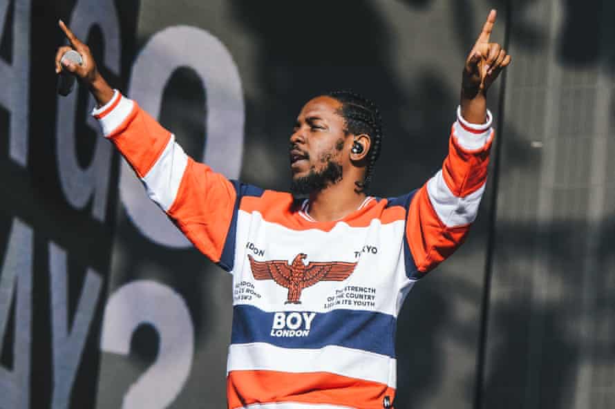Kendrick Lamar performing in Hyde Park, London, in 2016.