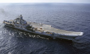 The Russian aircraft carrier Admiral Kuznetsov.