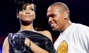 Rihanna and her then boyfriend Chris Brown on stage in 2008, the year they made their relationship public. The following year Brown, 19, was charged with assaulting her.