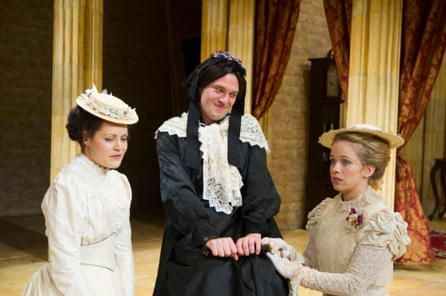 Leah Whitaker, Matthew Horne and Ellie Beaven in Brandon Thomas' Charley's Aunt at the Menier Chocolate Factory in 2012.