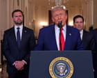 Trump stirs 2028 presidential election speculation with claim Vance and Rubio would be ‘unbeatable’ – US politics live