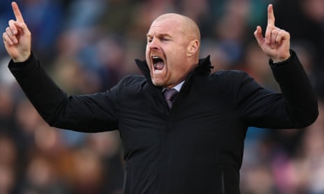 Sean Dyche pictured in March 2022 during his time as manager of Burnley.