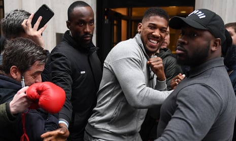 Anthony Joshua in London earlier this week.
