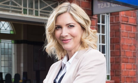 All smiles for now... Fi Browning, played by Lisa Faulkner.