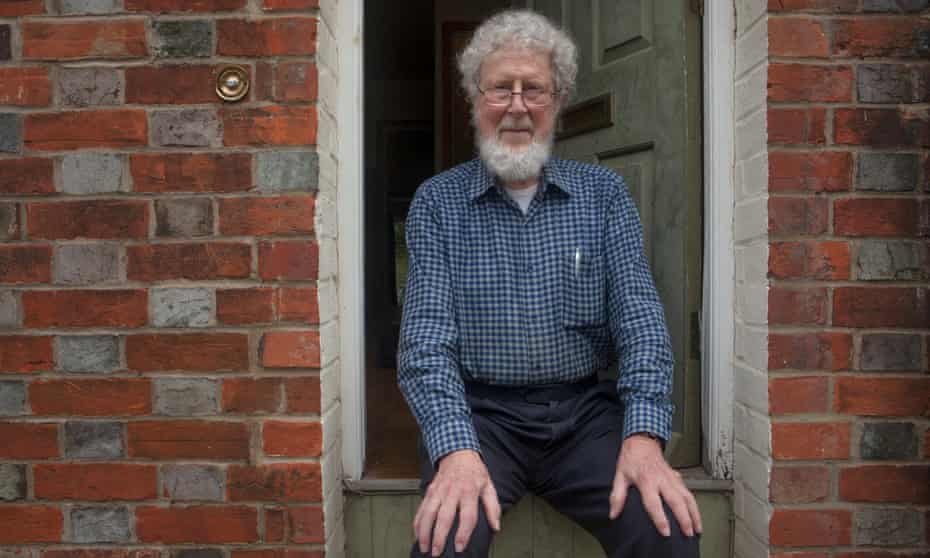 James Flynn sitting on doorstep