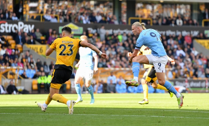 Wolves v Manchester City: Premier League – live | Premier League 3 Erling Haaland thumps the second goal for Manchester City.