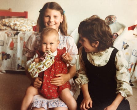 Catherine Carr (right) with her older sister Bex and younger sister CJ in the Netherlands.