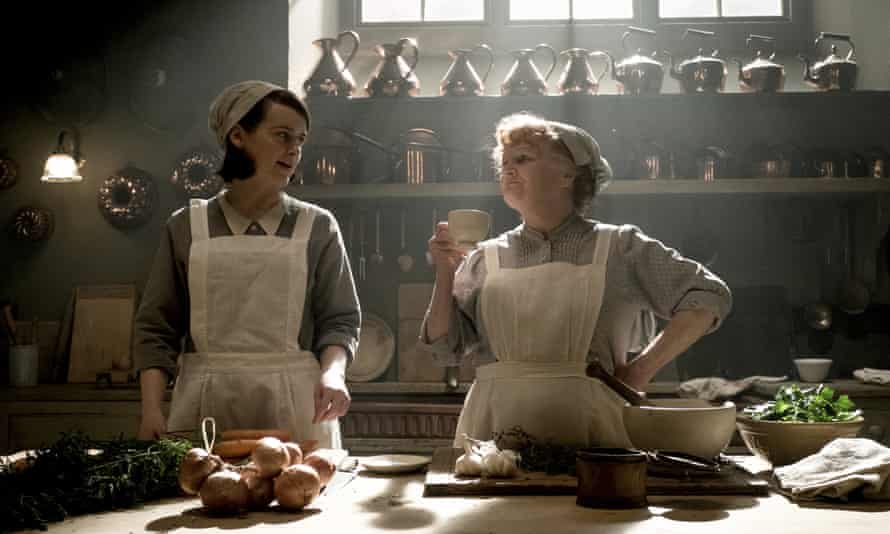 Sophie McShera as Daisy Mason, left, and Lesley Nicol as Mrs. Patmore in Downton Abbey.