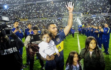 Carlos Tevez is presented to the Boca Juniors fans in 2015