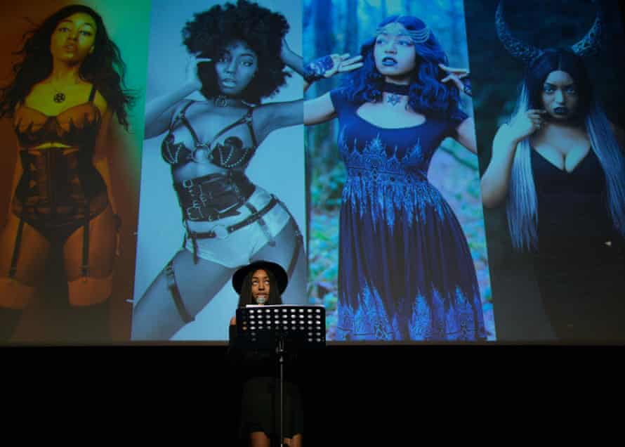 Not anti-sex … asexual activist Yasmin Benoit speaks at the Prague Pride festival in 2019.