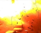 Huge explosion captured on CCTV after deadly strike hits grocery store in Kharkiv – video