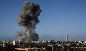 An airstrike on Islamic State militants in Sirte, Libya in 2016.