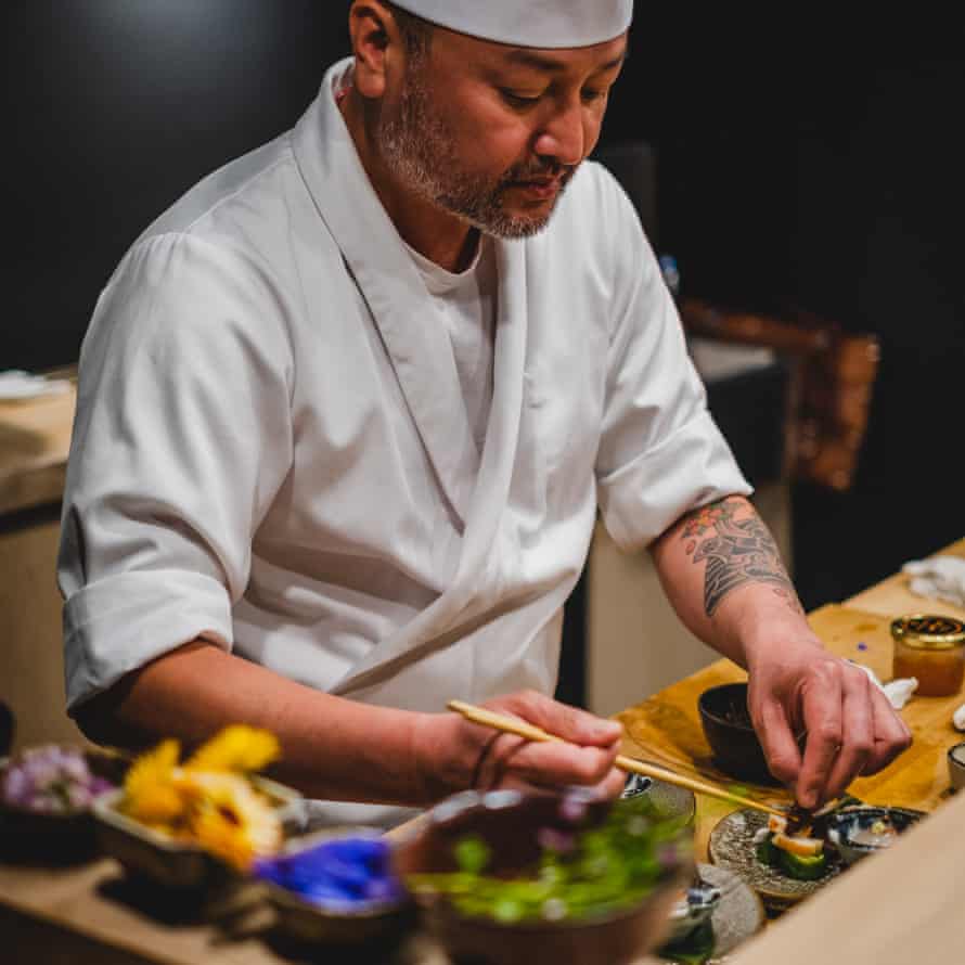 Chef Takashi Miyazaki at Ichigo Ichie restaurant.