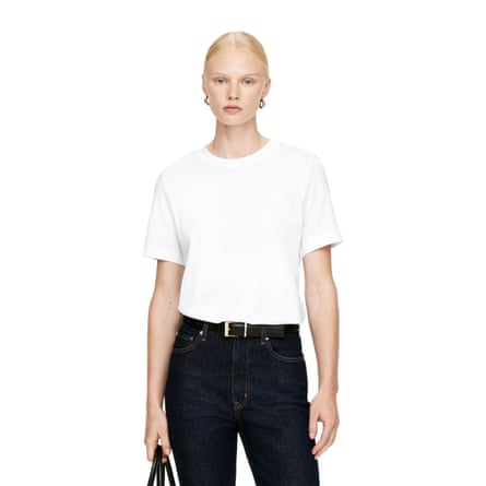 ARKET PEARL Heavyweight T-shirt in white.