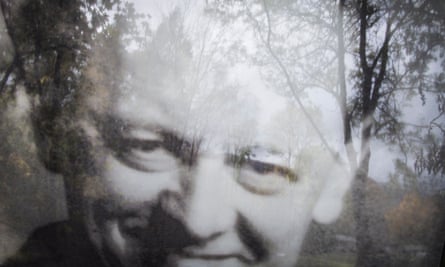A picture of Kurt Schwitters at the Merz Barn.