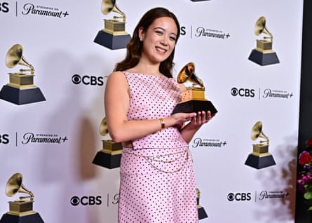 Laufey with her Grammy in 2024.