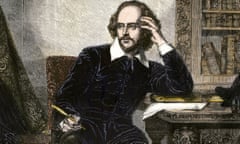 William Shakespeare in his study.