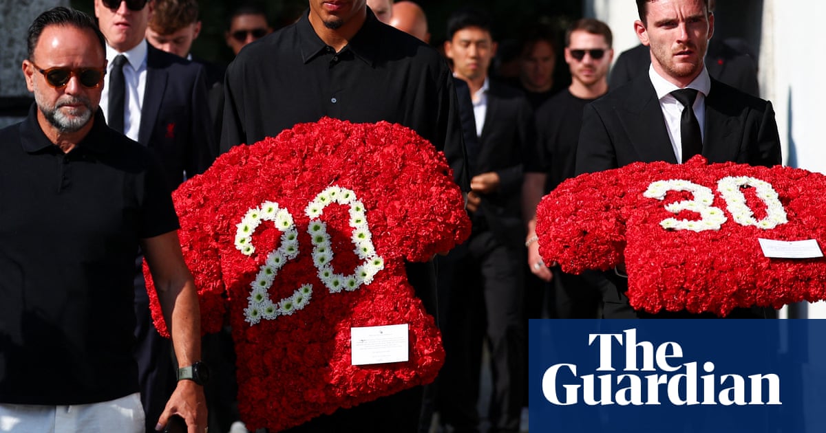 Liverpool players join mourners in Portugal for Diogo Jota's funeral