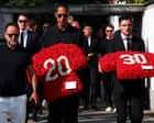 Liverpool players join mourners in Portugal for Diogo Jota’s funeral