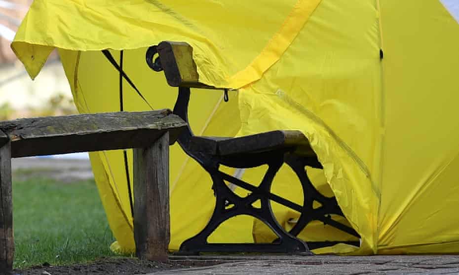 A tent over a bench