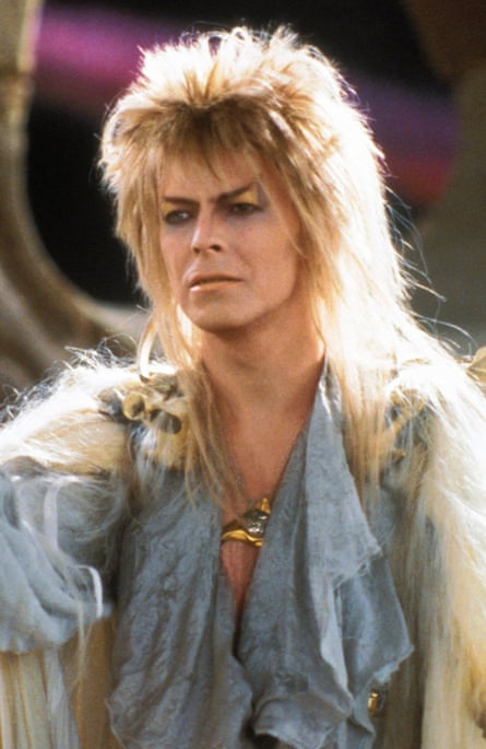 David Bowie in Labyrinth with huge backlit hair