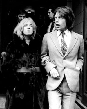 Marianne Faithfull and Mick Jagger.