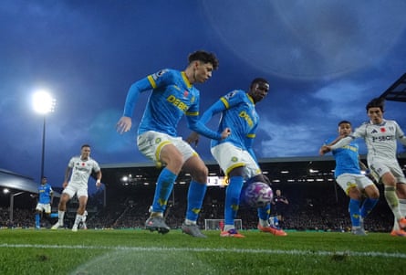 Wolves’ Yerson Mosquera scores Fulham’s third with an own goal.