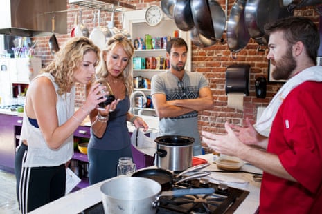 New Yorkers Roz Bielski and daughter Rachel at a cookery class in Denver
