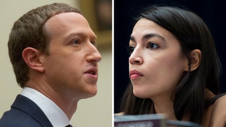 'So you won't take down lies?': Alexandria Ocasio-Cortez challenges Facebook CEO – video