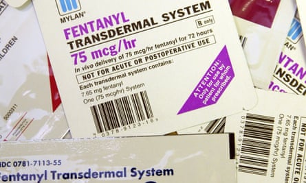 Fentanyl patches are legal and approved by the US Food and Drug Administration. Photograph: Tom Gannam/AP